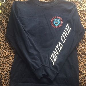 Santa Cruz Dark Blue long sleeve T Shirt